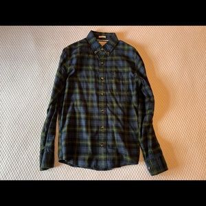 Blue & Green Plaid Flannel - Lightweight- Abercrombie